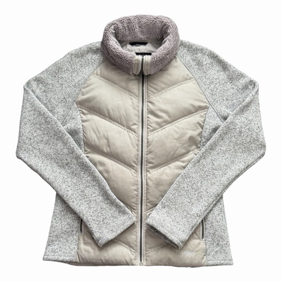 Marmot Jackets & Blazers - Marmot Women Jacket Medium Thea 700 Fill Down Insulate Gray Puffer Fleece Winter